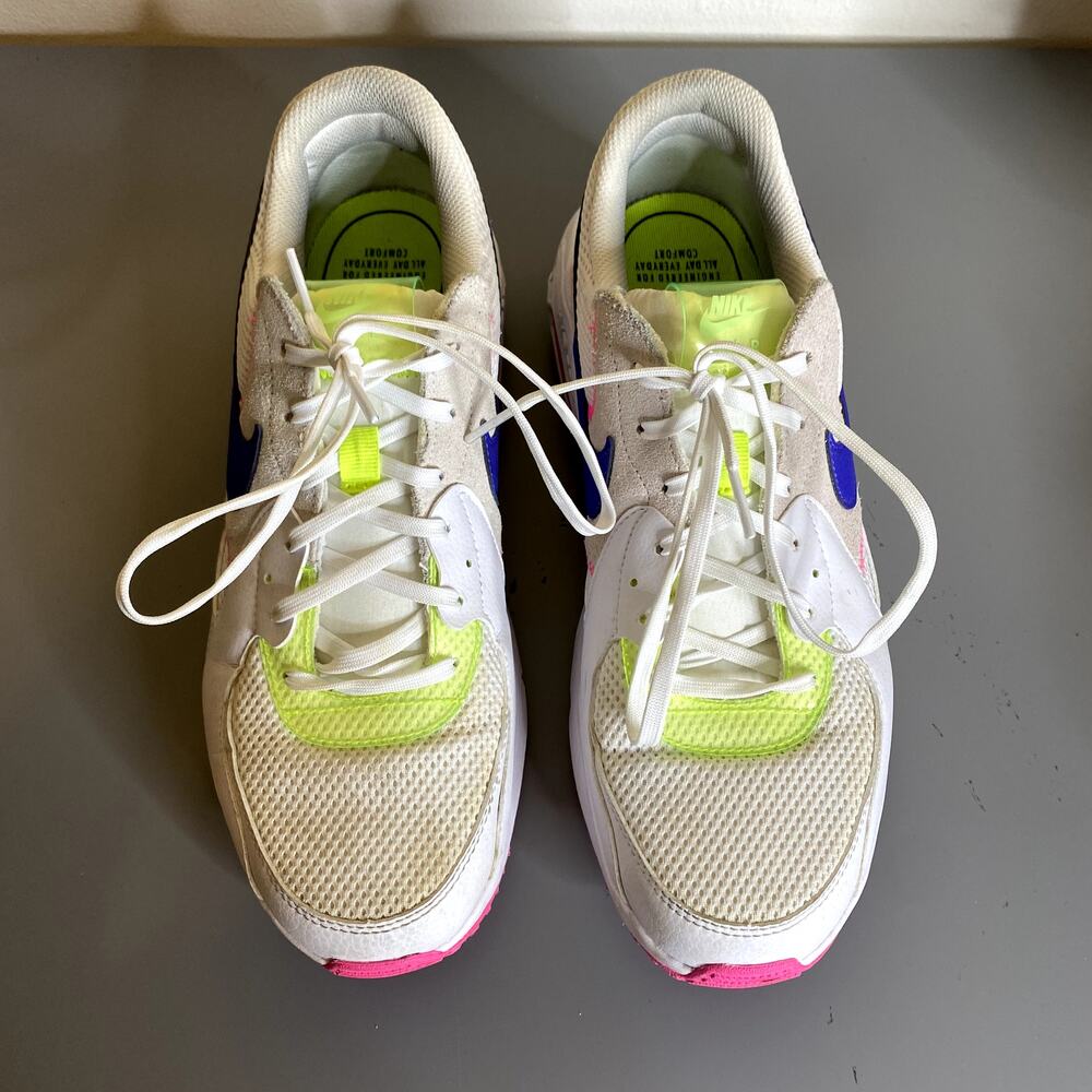 NIKE Air Max Excee Women's White Indigo Pink Volt Sneakers Size 11 - Picture 2 of 10